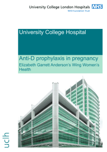 (Anti-D prophylaxis in pregnancy)(AS).
