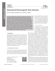 Metamaterial Electromagnetic Wave Absorbers