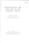 ARCHITECTONICS AND STRUCTURE OF THE CEREBRAL CORTEX