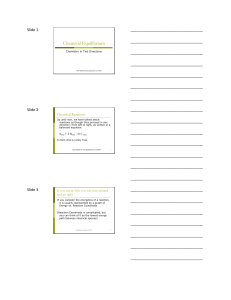 Chemical Equilibrium