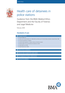 Health care of detainees in police stations