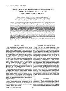 origin of iron-rich montmorillonite from the manganese nodule belt of