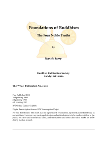 Foundations of Buddhism: The Four Noble Truths