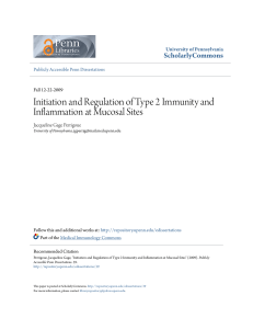 Initiation and Regulation of Type 2 Immunity and Inflammation at
