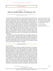 Adverse Health Effects of Marijuana Use