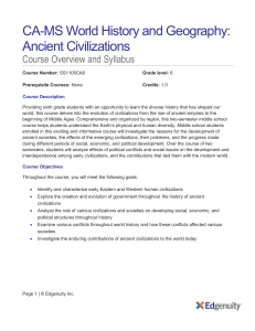 CA-MS World History and Geography: Ancient Civilizations