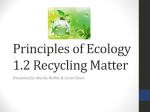 Principles of Ecology 1.2 Recycling Matter