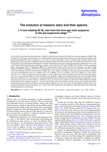 The evolution of massive stars and their spectra