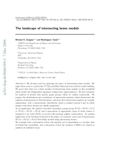 The landscape of intersecting brane models