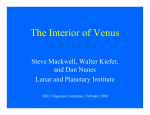 The Interior of Venus - Lunar and Planetary Institute