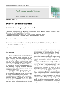 Diabetes and Mitochondria