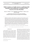 Stable isotopes as trophic tracers: combining field sampling and