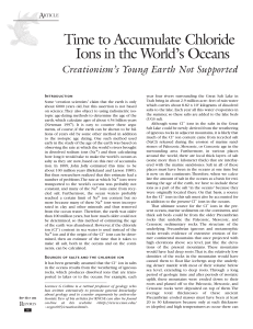 13. Time to Accumulate Chloride Ions in the World`s Oceans, More
