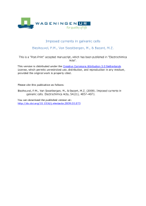 Imposed currents in galvanic cells - Wageningen UR E-depot