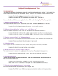 Subject-Verb Agreement Tips