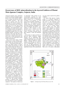 Occurrence of REE mineralization in the layered Gabbros of Phenai