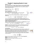 Chapter 5 – Newton`s Laws of Motion I