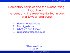 Elementary particles and the exasperating Higgs boson: the ideas