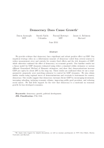 Democracy Does Cause Growth∗ - American Economic Association