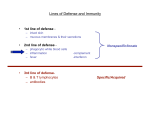 Lines of Defense and Immunity