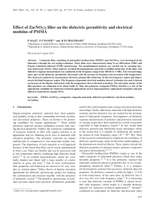 Effect of Zn(NO3)2 filler on the dielectric permittivity and electrical