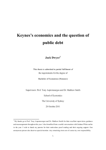 Keynes`s economics and the question of public debt