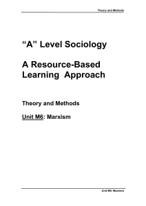 “A” Level Sociology A Resource