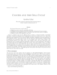 Cancer and the Cell Cycle