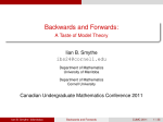 Backwards and Forwards - Cornell Math
