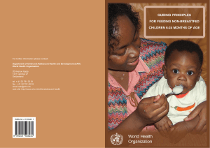 Guiding principles for feeding non-breastfed children 6