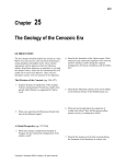 Chapter 25 The Geology of the Cenozoic Era