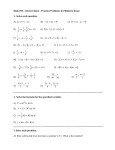 Test 1, Additional Problems, Review Sheet