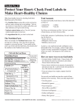 Check Food Labels to Make Heart-Healthy Choices