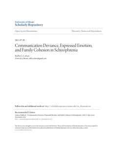 Communication Deviance, Expressed Emotion, and Family