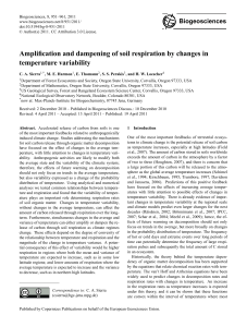 Amplification and dampening of soil respiration by changes in