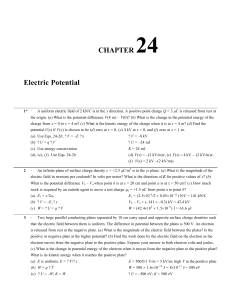 CHAPTER 24 Electric Potential