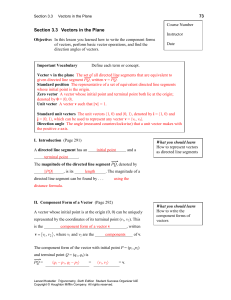 Section 3.3 Vectors in the Plane
