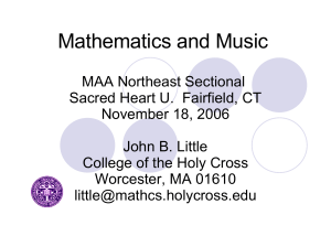 Symmetry in Music - College of the Holy Cross
