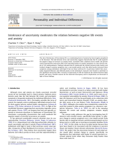 Intolerance of uncertainty moderates the relation between negative