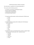 Math Placement Review 1-Behavior of Numbers This review sheet is