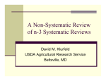 A Non-Systematic Review of n-3 Systematic Reviews
