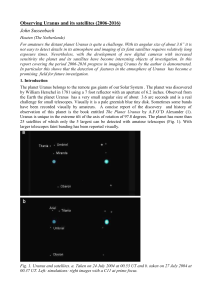 Observing Uranus and its satellites (2006