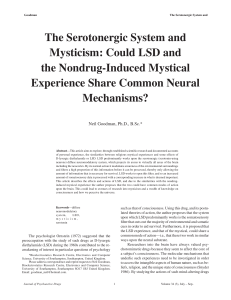 The Serotonergic System and Mysticism: Could LSD and the