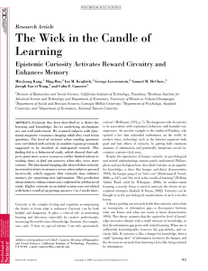 The Wick in the Candle of Learning