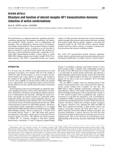 Structure and function of steroid receptor AF1 transactivation domains