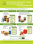 600 Calories Meal Bundle Fact Sheet