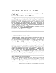 Mesh Saliency and Human Eye Fixations