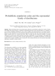 Probabilistic population codes and the exponential family of