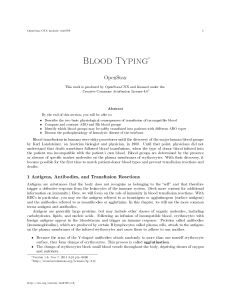 Blood Typing - OpenStax CNX
