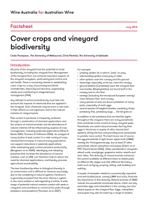 Cover crops and vineyard biodiversity